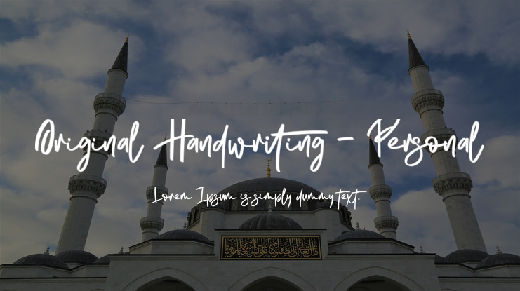Original Handwriting - Personal Font