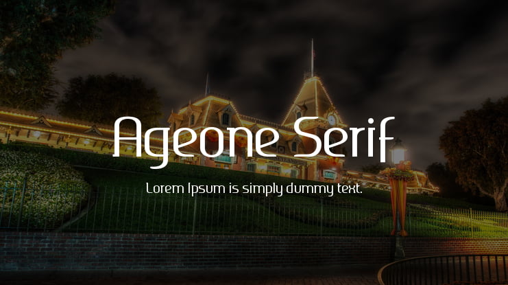 Ageone Serif Font