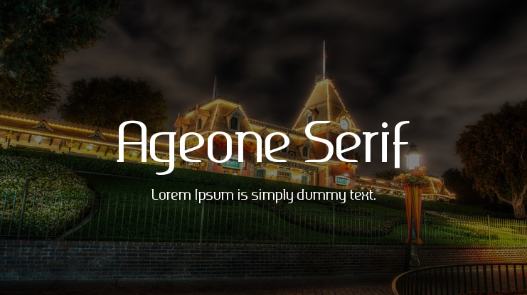 Ageone Serif Font