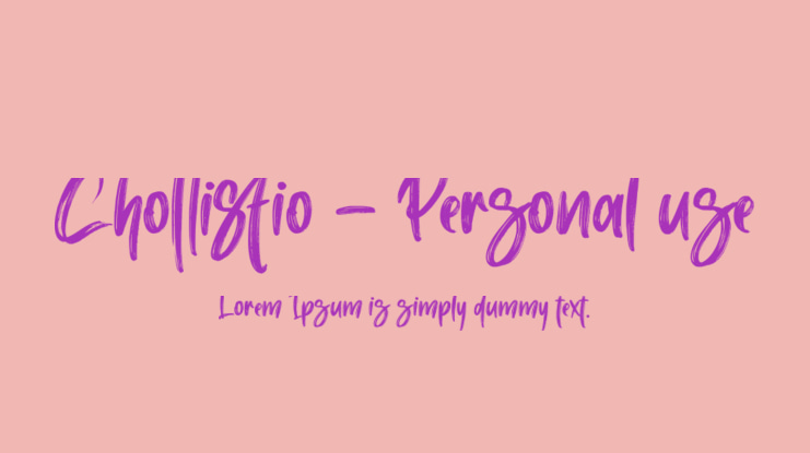 Chollistio - Personal use Font