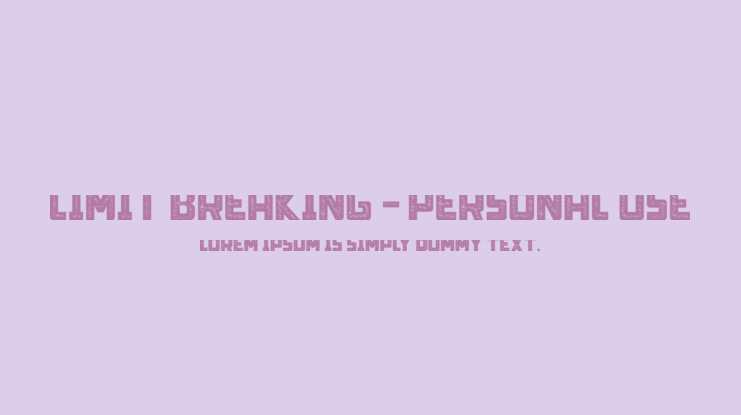 Limit Breaking - Personal use Font