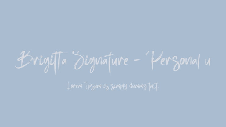 Brigitta Signature - Personal u Font