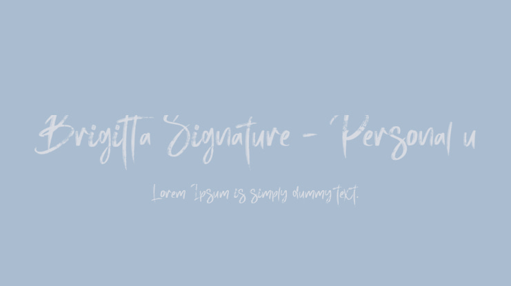 Brigitta Signature - Personal u Font