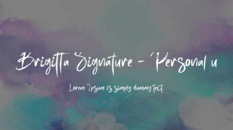 Brigitta Signature - Personal u Font