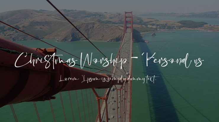 Christmas Worship - Personal us Font