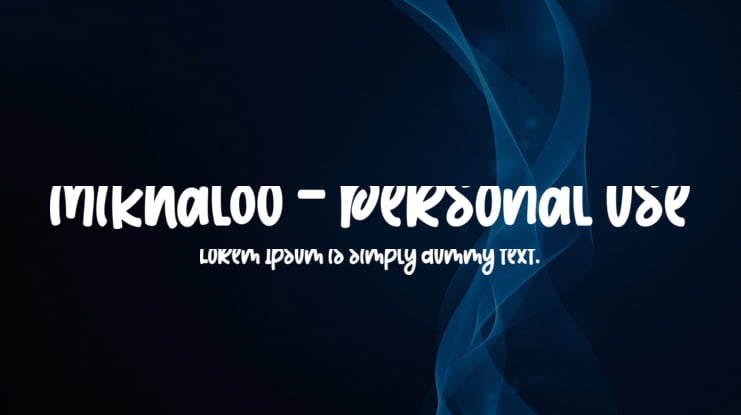 Mikhaloo - Personal use Font