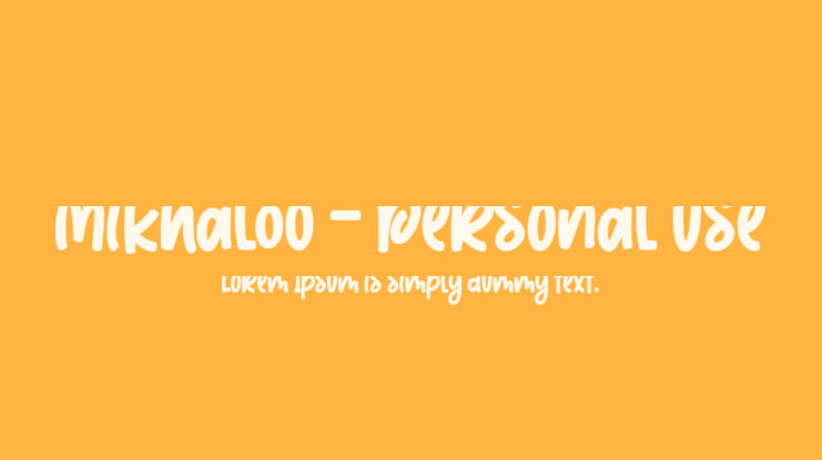 Mikhaloo - Personal use Font