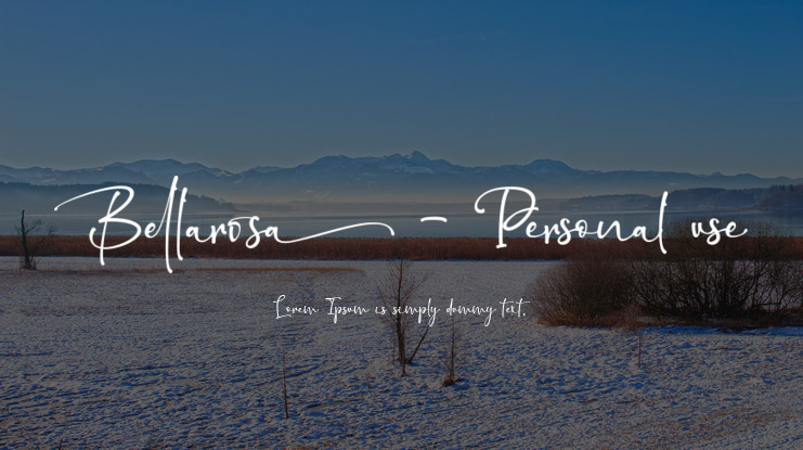 Bellarosa - Personal use Font