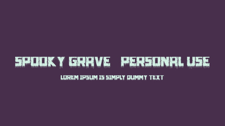 Spooky Grave - Personal use Font