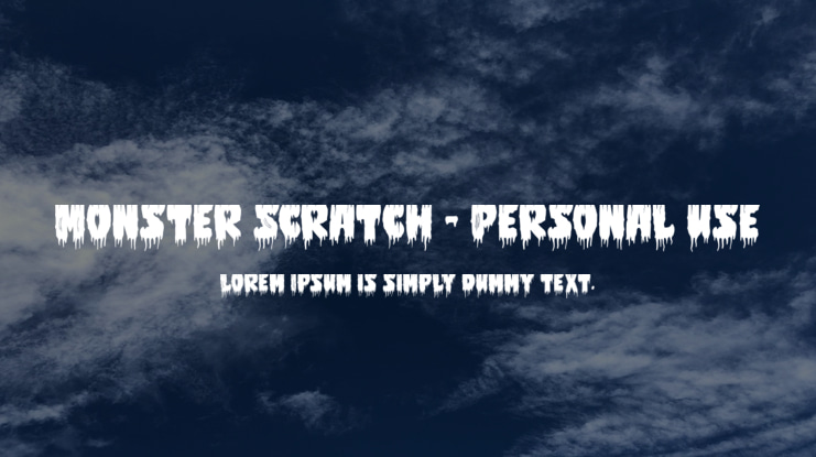 Monster Scratch - Personal use Font