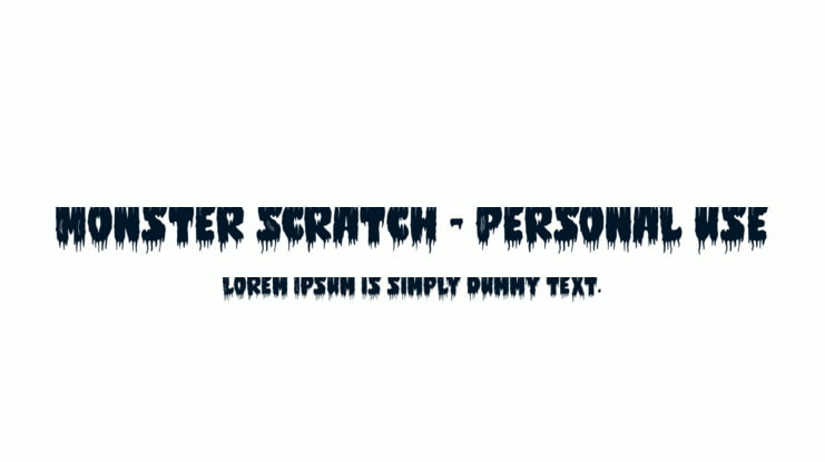 Monster Scratch - Personal use Font