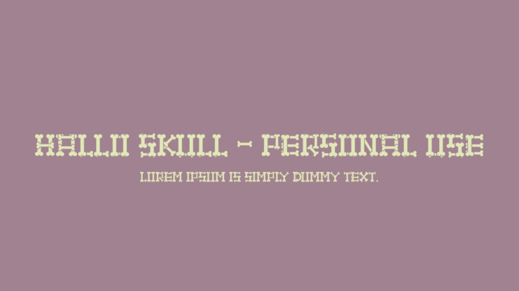 Hallo Skull - personal use Font