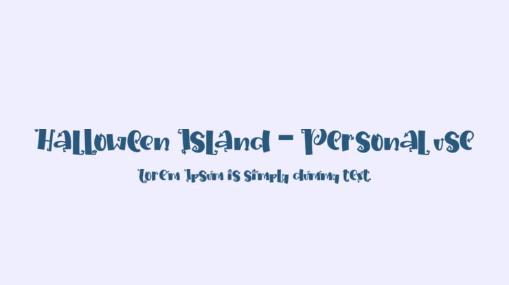 Halloween Island - Personal use Font
