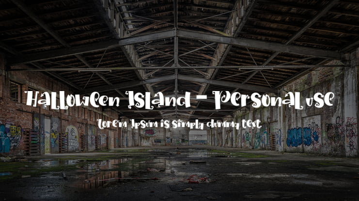 Halloween Island - Personal use Font