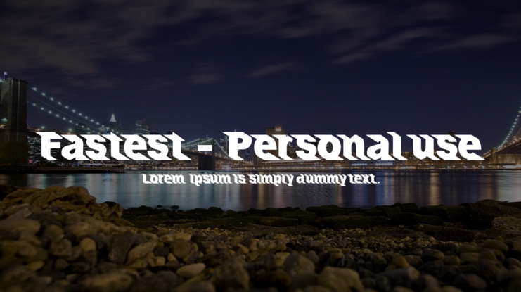 Fastest - Personal use Font