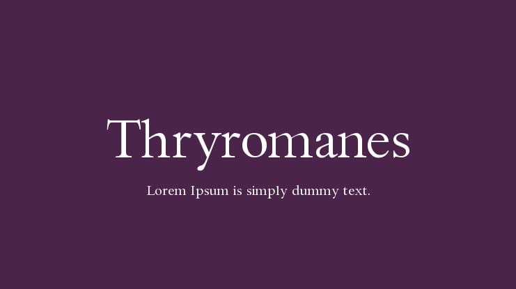 Thryromanes Font