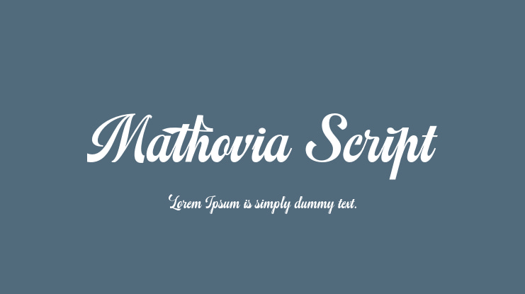Mathovia Script Font