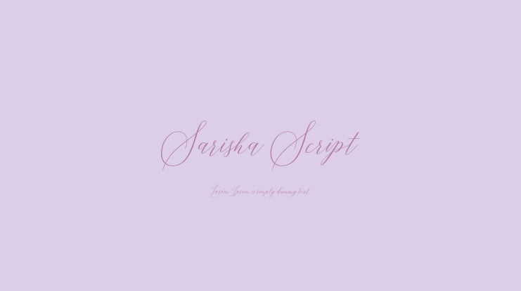 Sarisha Script Font