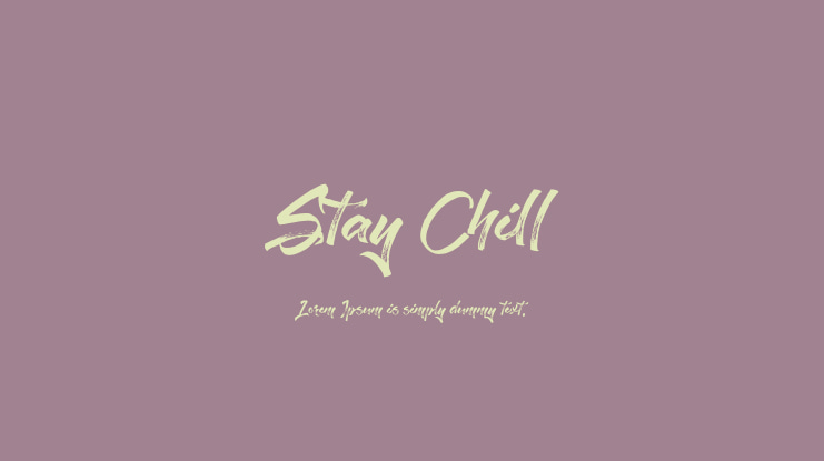 Stay Chill Font Family