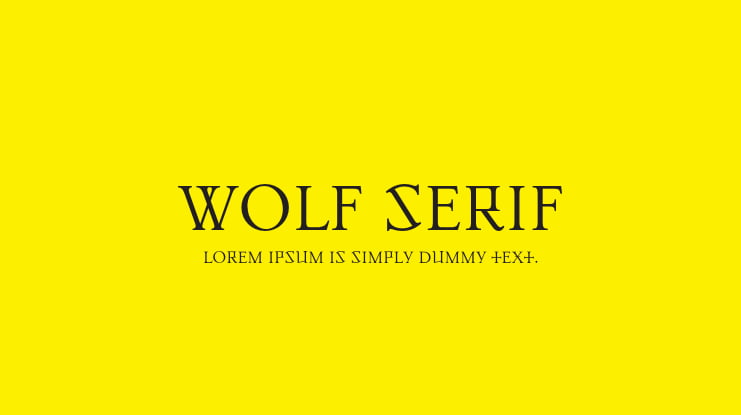 Wolf Serif Font