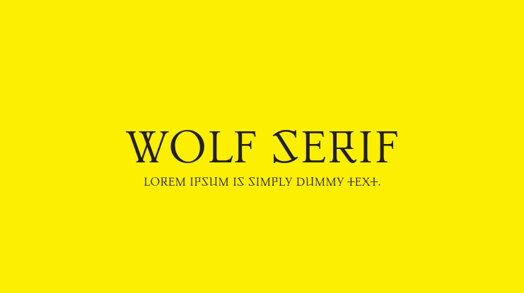 Wolf Serif Font