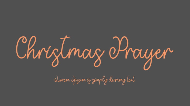 Christmas Prayer Font