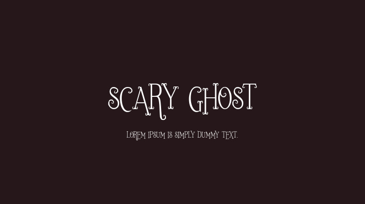Scary Ghost Font