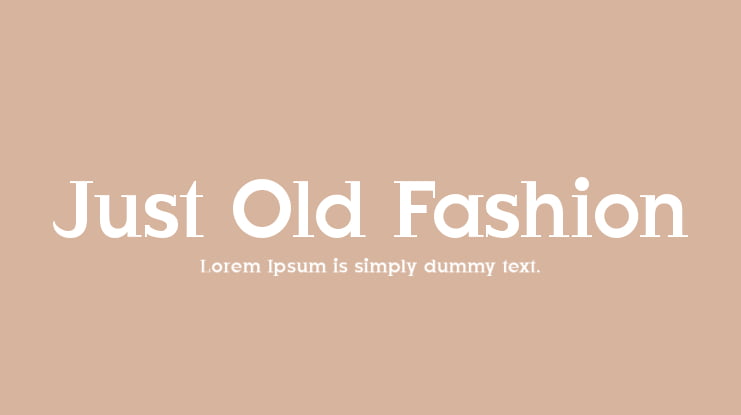 Just Old Fashion Font Family