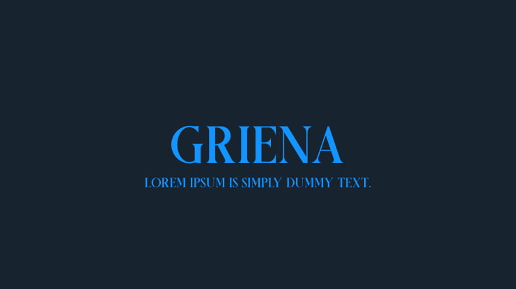 GRIENA Font