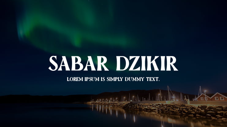 SABAR DZIKIR Font