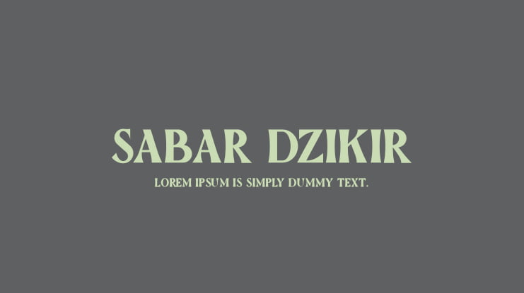 SABAR DZIKIR Font