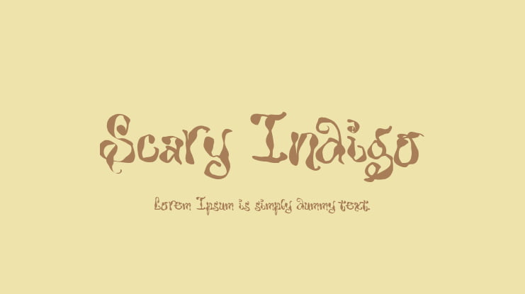Scary Indigo Font