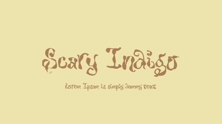 Scary Indigo Font