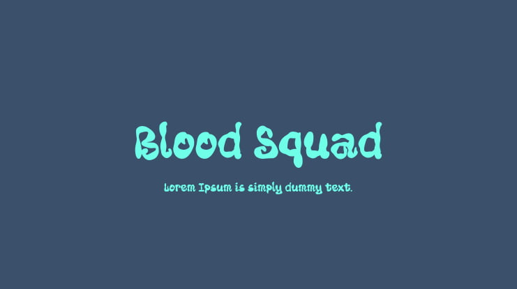 Blood Squad Font