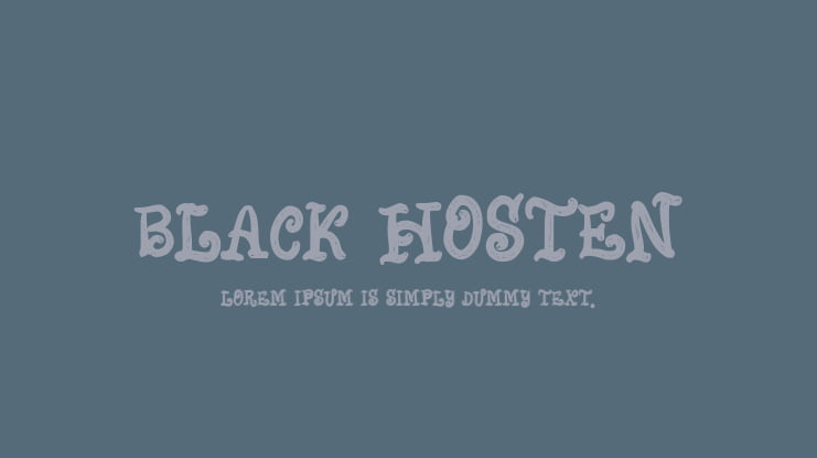 Black Hosten Font