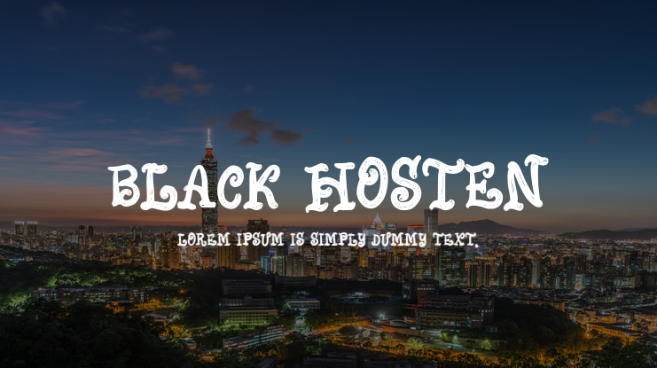 Black Hosten Font
