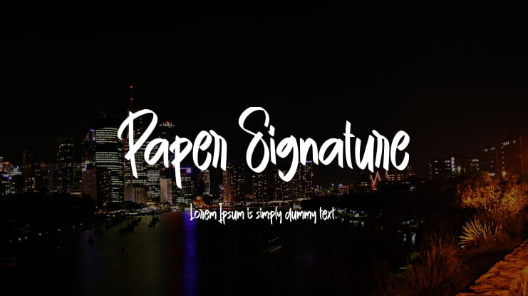 Paper Signature Font