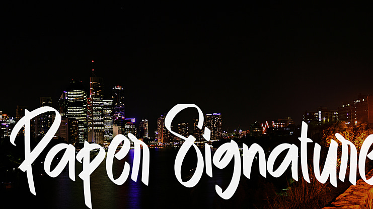 Paper Signature Font