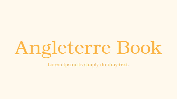 Angleterre Book Font