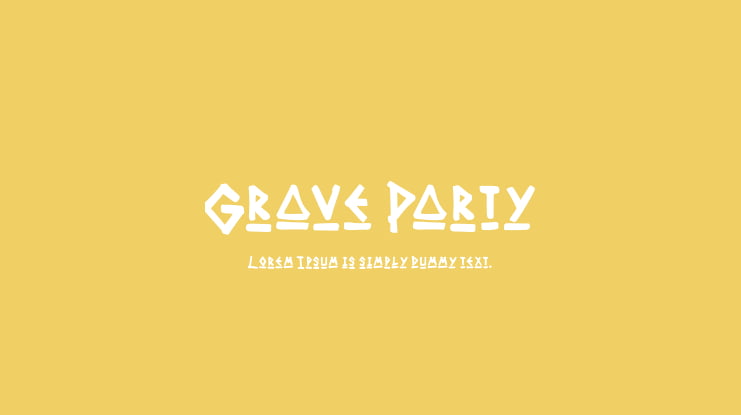 Grave Party Font