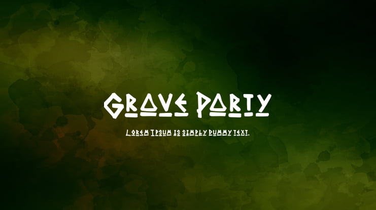 Grave Party Font