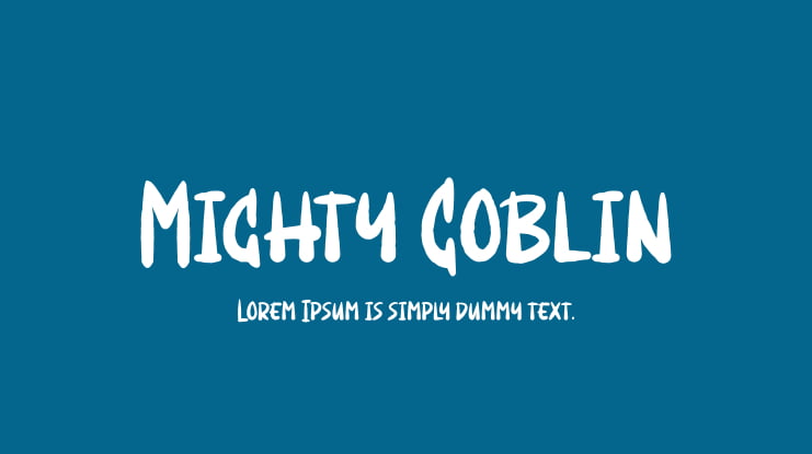 Mighty Goblin Font