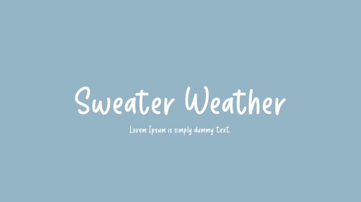 Sweater Weather Font : Download Free for Desktop & Webfont