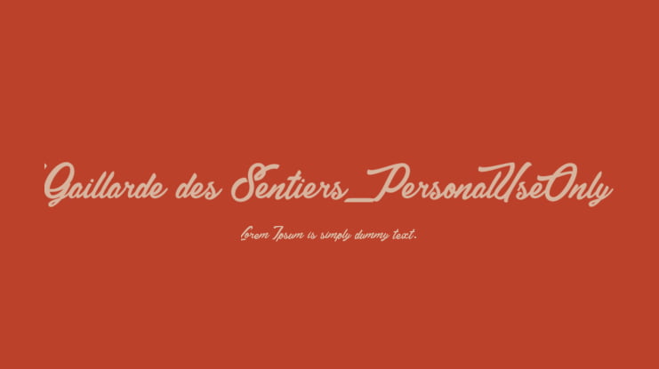 Gaillarde des Sentiers_PersonalUseOnly Font