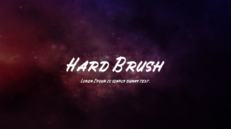 Hard Brush Font