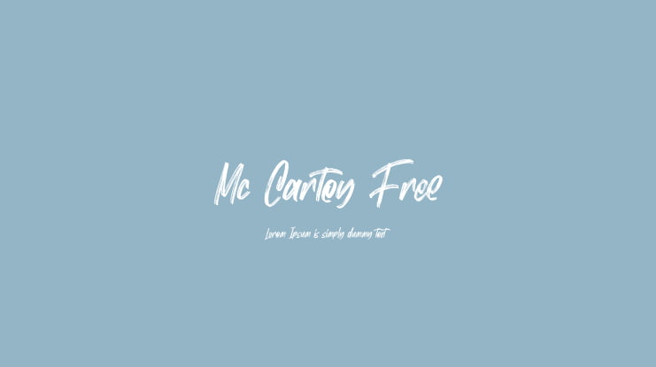 Mc Cartey Free Font