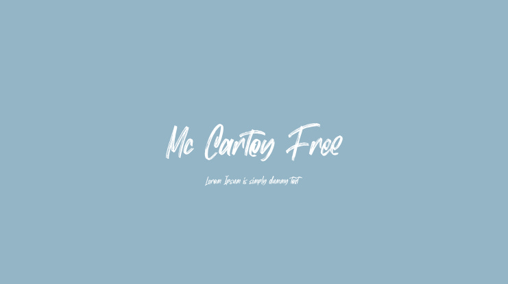 Mc Cartey Free Font