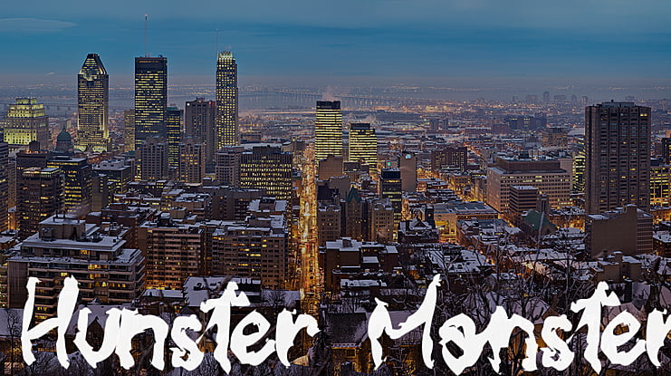 Hunster Monster Font