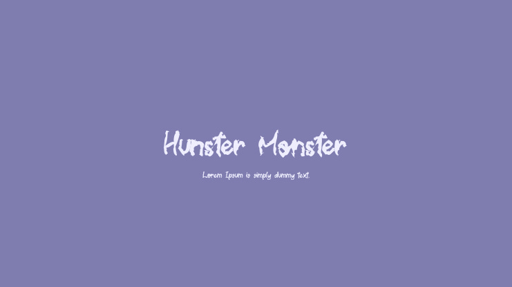 Hunster Monster Font