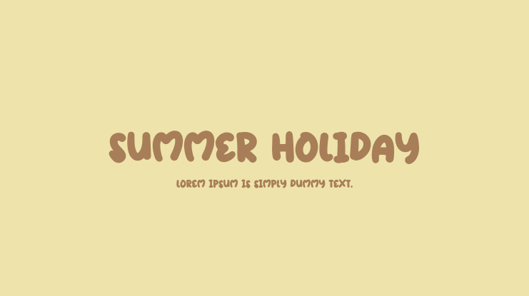 Summer Holiday Font